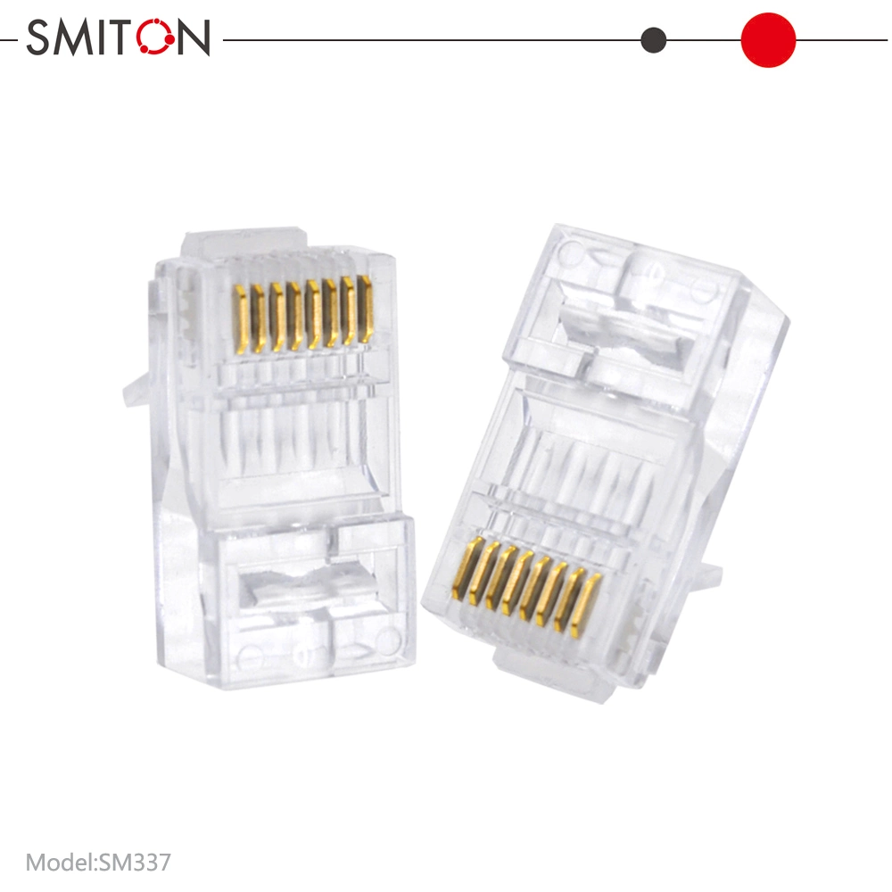 Pass Through CAT6A Male 8p8c Connector Modular Plug