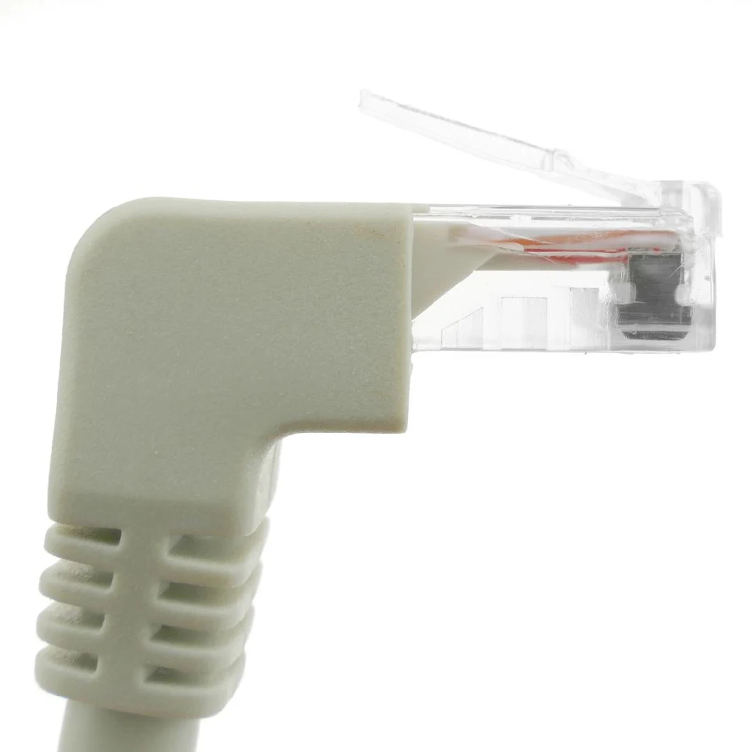 UTP Cat6 RJ45 Right Angle Network Patch Cord 3m for Data Communication