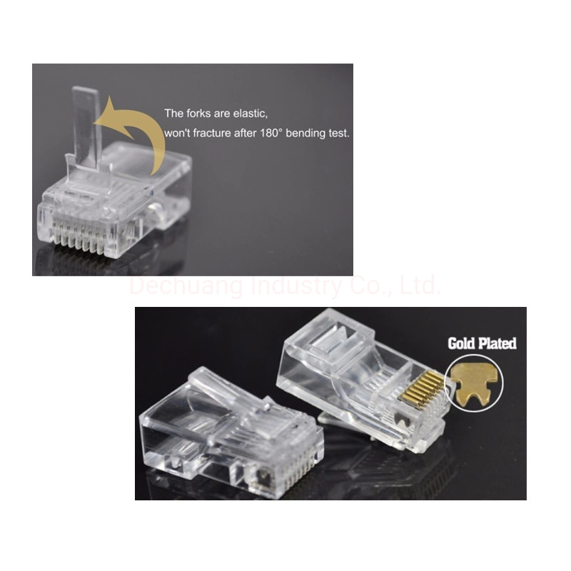 Manufacturer Direct Sales Cat5e CAT6 Cat7 RJ45 Data Transmission Connector RJ45 Shield 8p8c Gold Plated Modular Plug