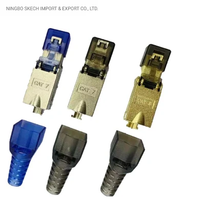 FTP/STP Shielded Modular Plug Toolless RJ45 8p8c Field Connector Network Module Modular Plug CAT6A/Cat7/Cat8