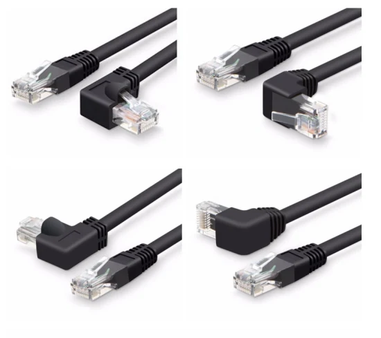 UTP Cat5e CAT6 Patch Cord with 90 Degree Angle Network Patch Cable