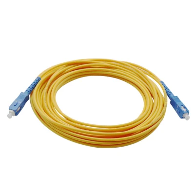 High Quality Low Insertion Loss Sc Singlemode Simplex 2mm LSZH PVC Yellow Fiber Optic Patch Cord Jumper Price