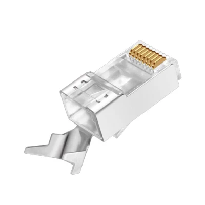 RJ45 8p8c Cat. 6A Cat. 7 Metal Shield Plug with Gold Plated