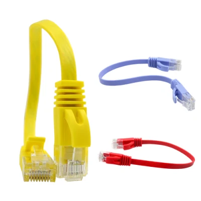 RJ45 Ethernet LAN Patch Cords Cable Flat Cat 6 Patch Cord CAT6 UTP Flat Bare Copper