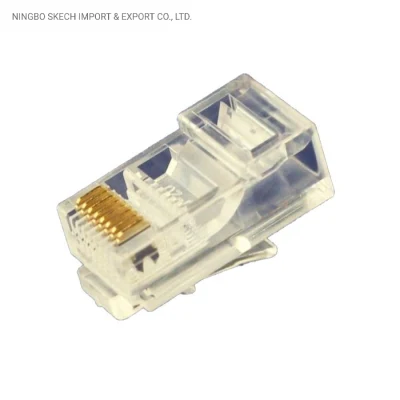 Ethernet RJ45 UTP Cat5e 8p8c Connector Modular Plug 2 Tips/3 Tips for Integrated Wiring Network Connector