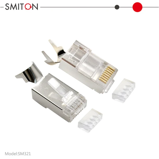 Cat7 Shielded Connector 8 Pin Cat 7 RJ45 Connector Modular Plug