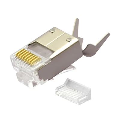 CAT.6 RJ45 8P8C Modular Plug Shielded (FTP) Network Connectors Short Body With Tail 2 Pieces Kit