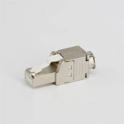 CAT6/CAT6A/Cat8 STP FTP Shielded RJ45 Connector Zinc Alloy Tool-Less Modular Plug