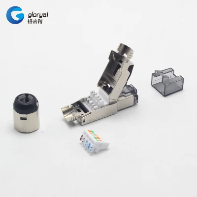 STP FTP RJ45 Cat. 8 or Cat. 7 Connector Toolless Modular Plug