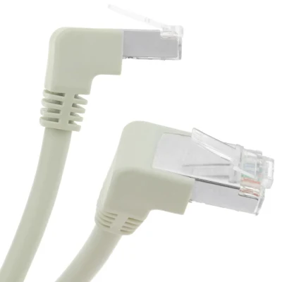 FTP Cat6 RJ45 Right Angle Network Patch Cord 0.5m for Data Communication